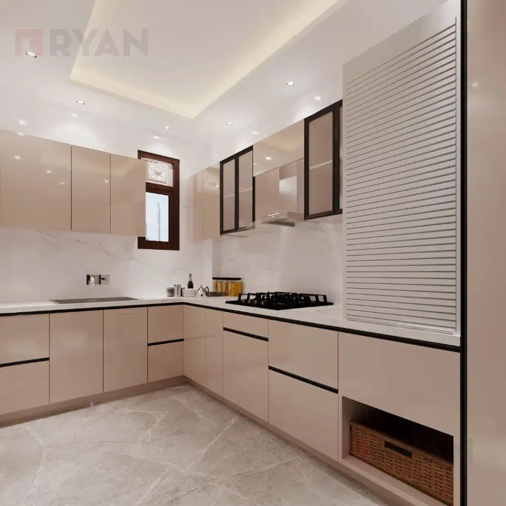 interior design for L shaped kitchen