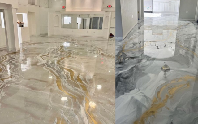 Marbleized Epoxy Flooring