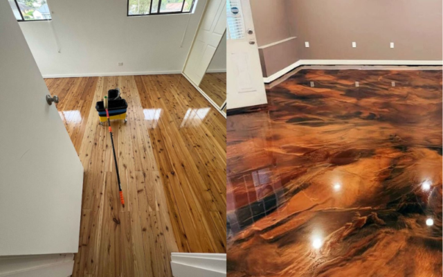 Wood Look Epoxy Flooring