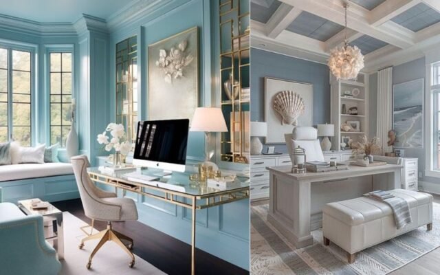 Calming Blues home office