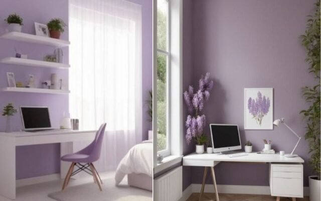 Serene Lavenders home office