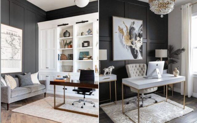 Sophisticated Grays Home Office