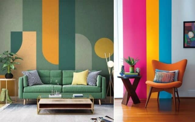 Blocks of bold colour to define spaces